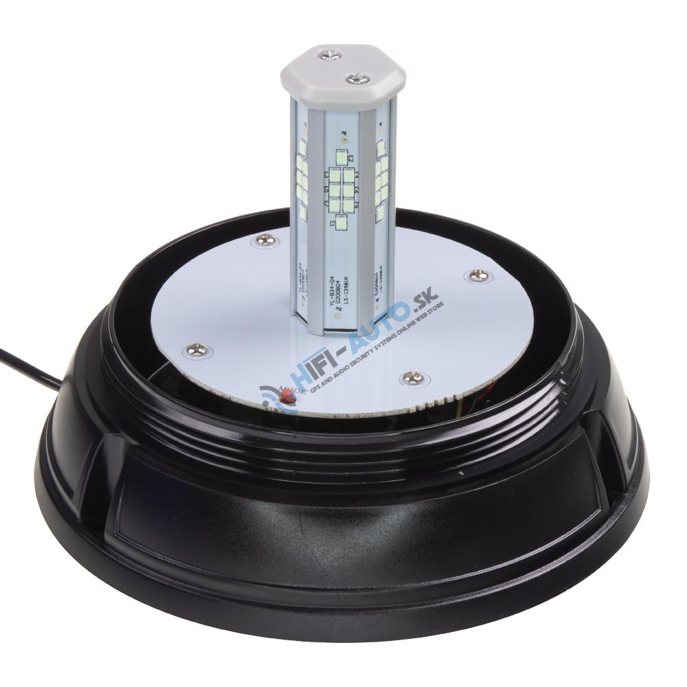 LED maják, 12-24V, modrý, magnet, ECE R10