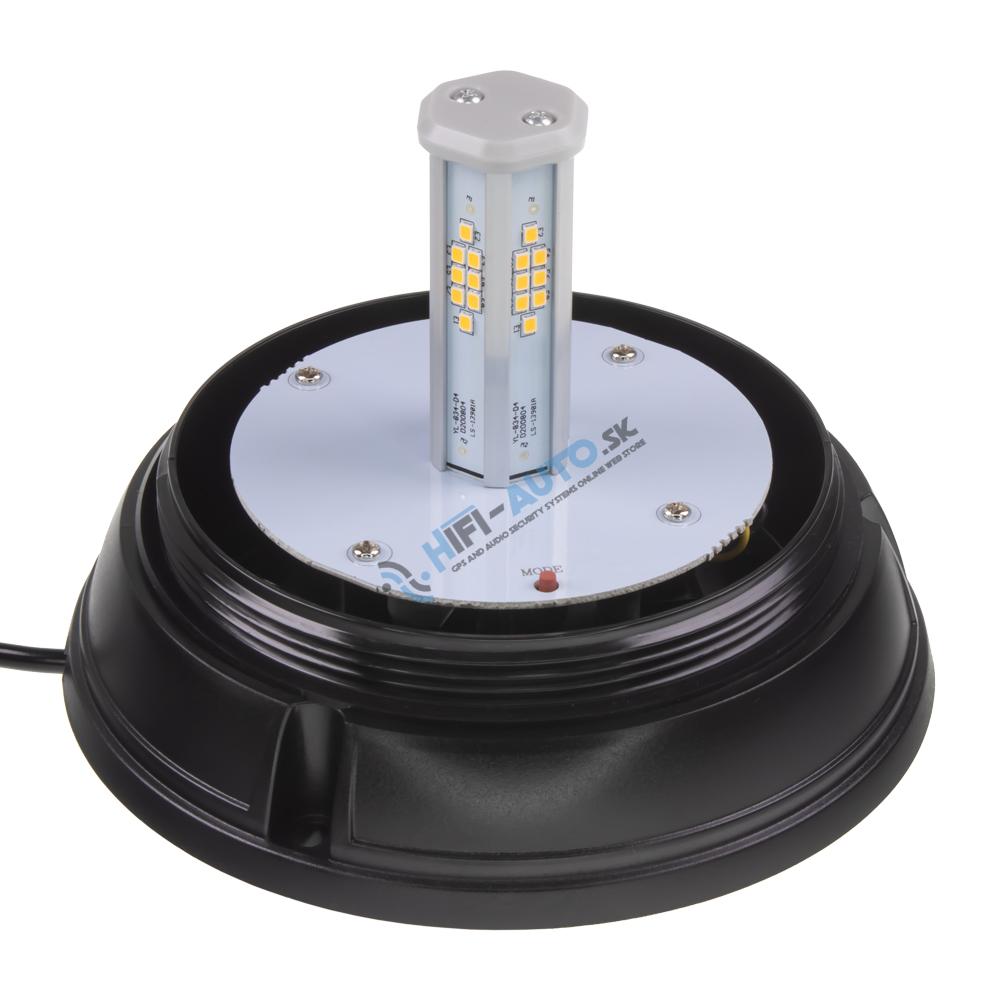 LED maják, 12-24V, oranžový, pevná montáž, ECE R65