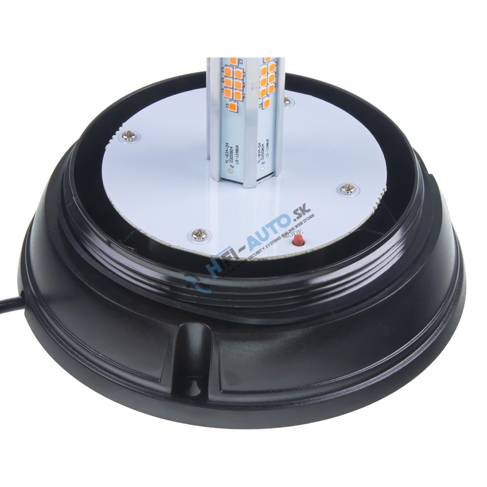 LED maják, 12-24V, červený, pevná montáž, ECE R10