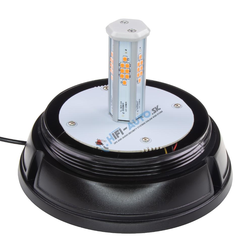 LED maják, 12-24V, červený, magnet, ECE R10