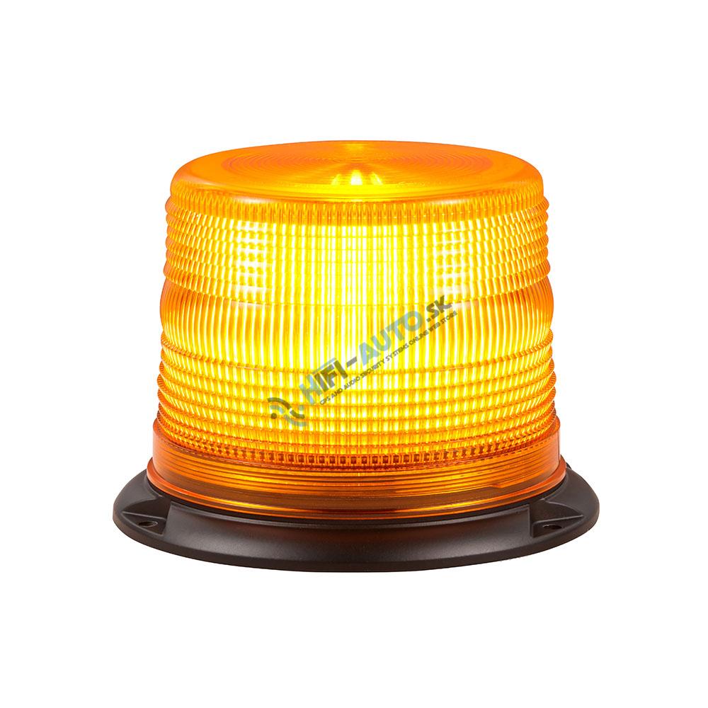 LED maják, 12-48V, 48xLED oranžový, pevná montáž, ECE R65