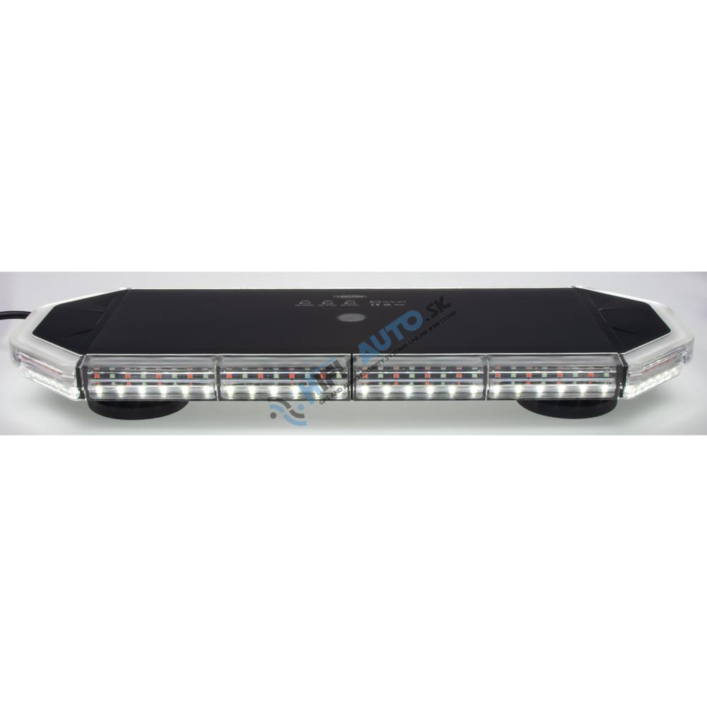 LED rampa 440mm, červeno/modro biela, magnet 10-30V, ECE R65