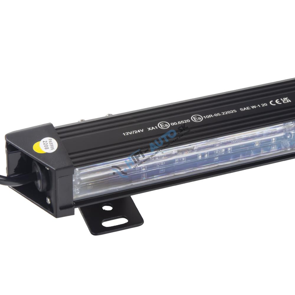 LED alej vodeodolná (IP67) 12-24V, 27x LED 1W, oranžová 484mm, ECE R65