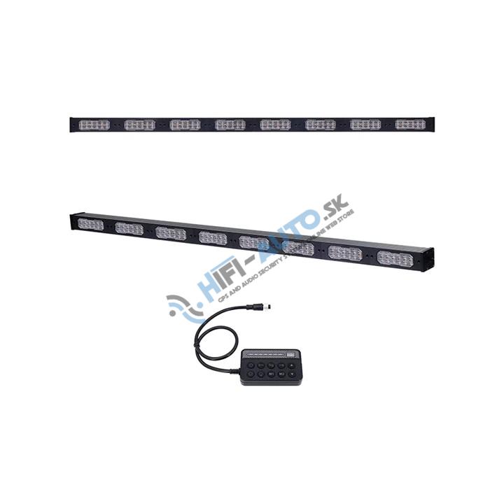 LED alej vodeodolná (IP67) 12-24V, 96x LED 1W, oranžová 1231mm, d.o., ECE R65