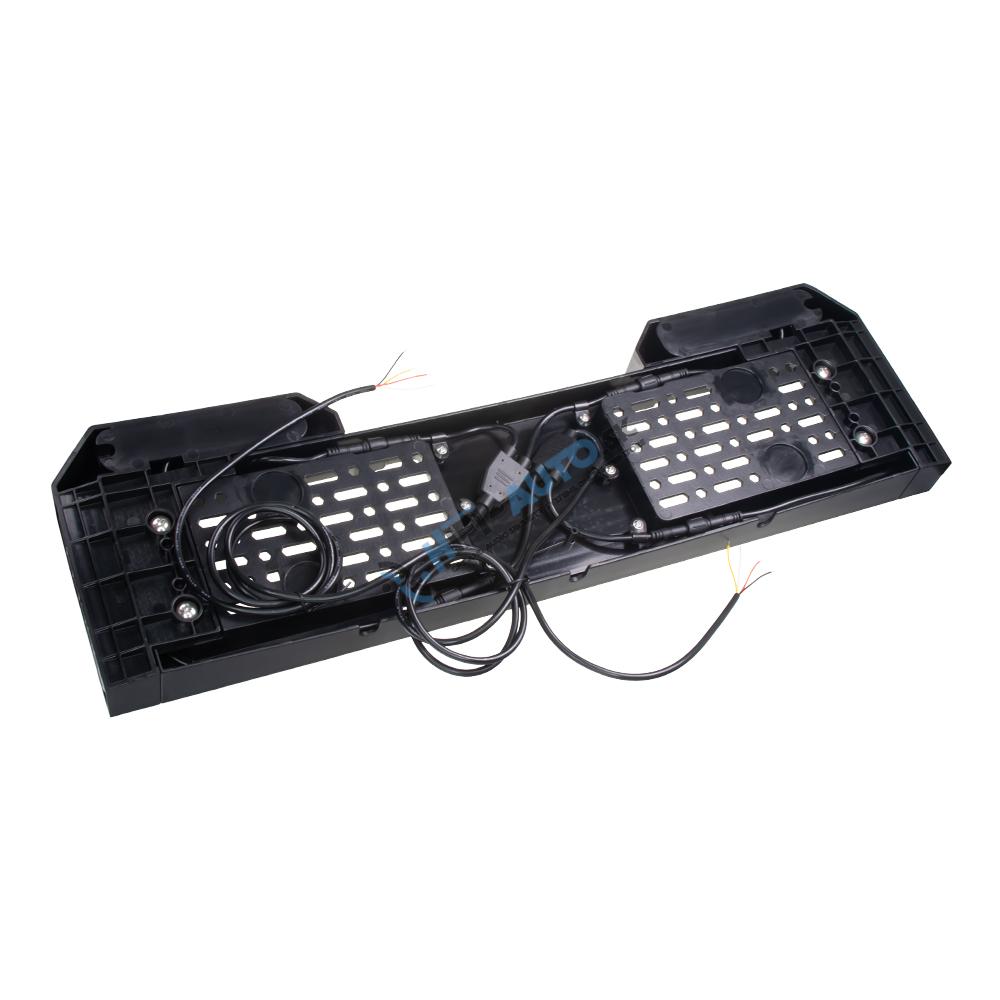4x PREDATOR 6x4W LED pod ŠPZ, 12-24V, prehnuté, modré, ECE R65
