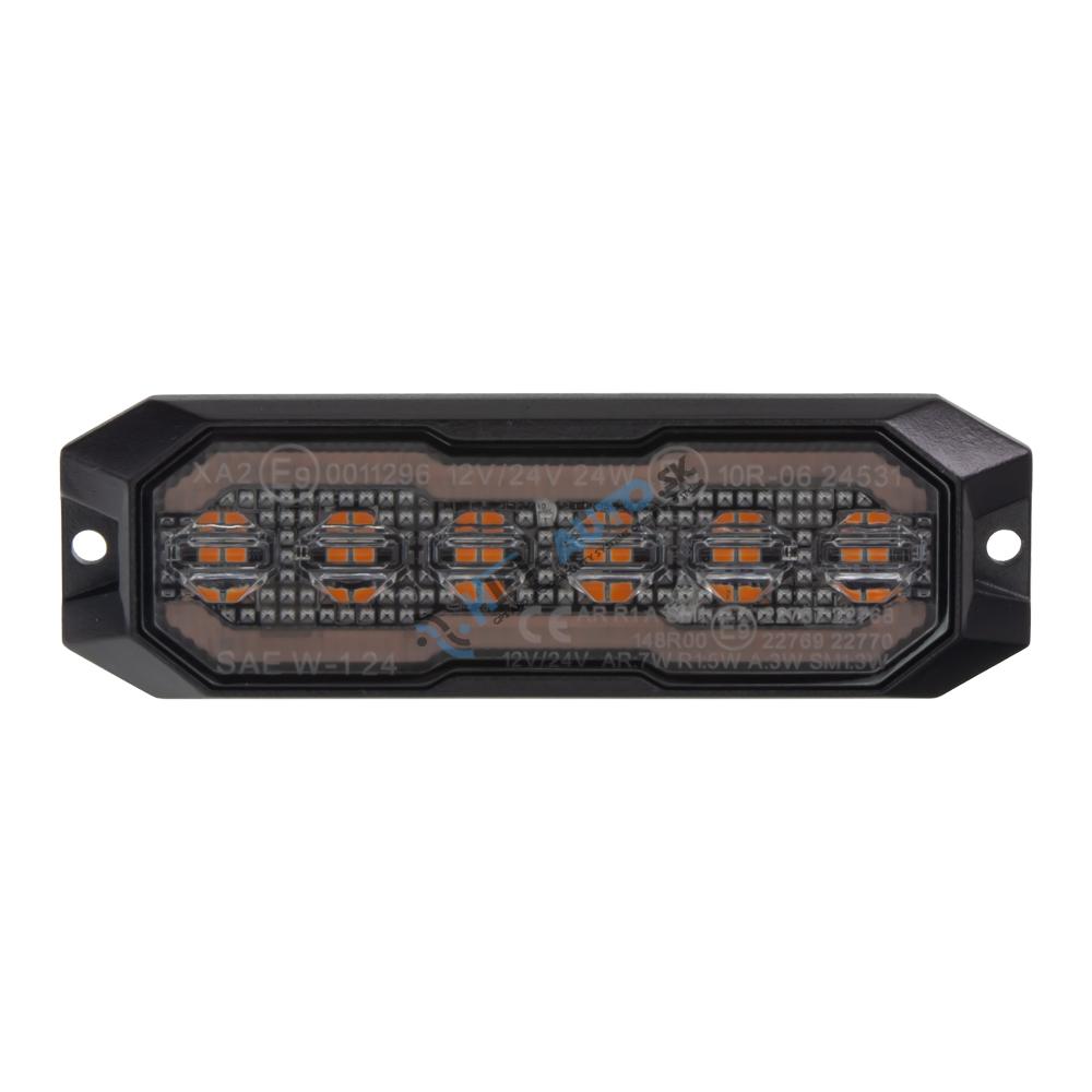 PROFI výstražné/bočné LED svetlo, oranžové + oranžové, 12-24V, ECE R65