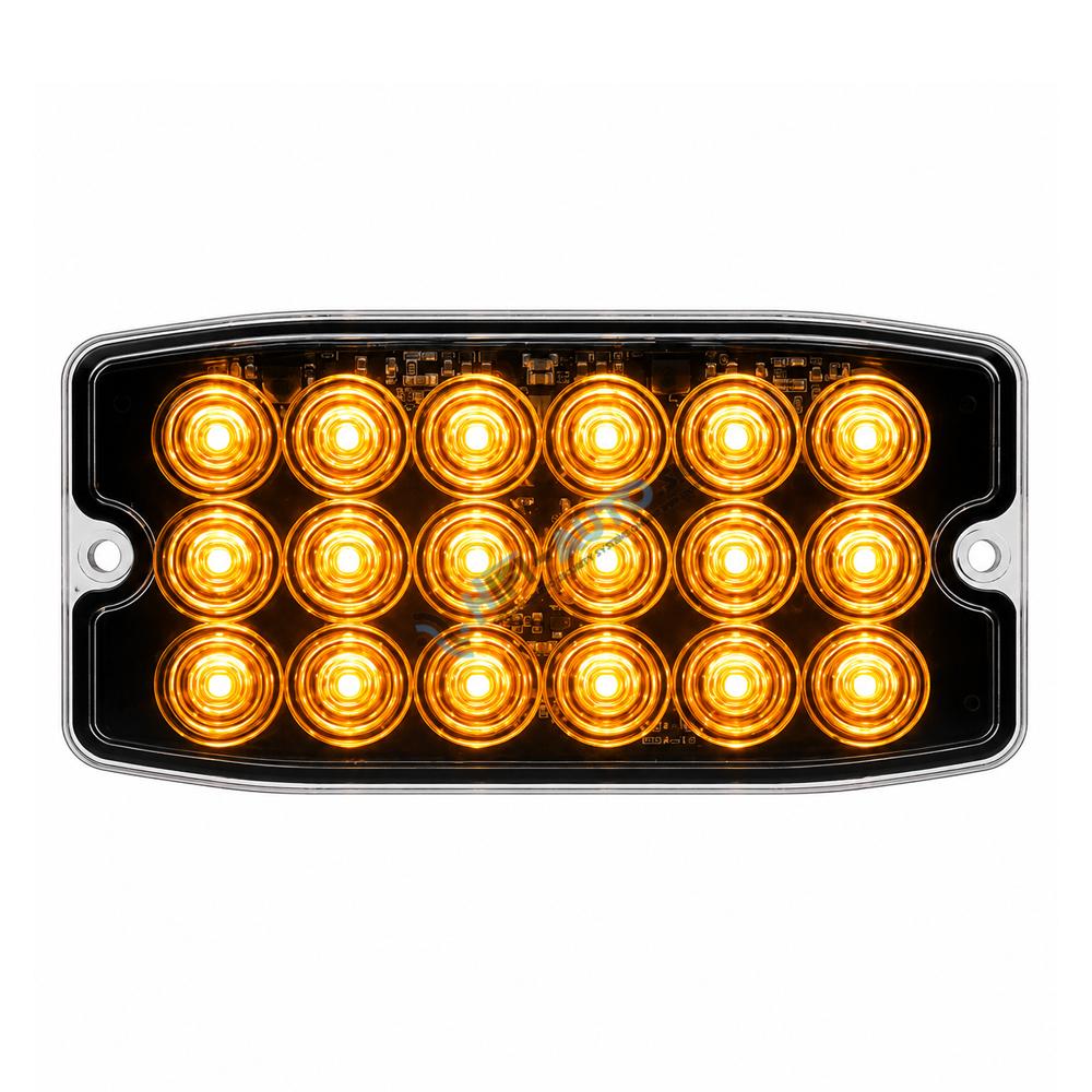 SLIM výstražné LED svetlo vonkajšie, oranžové, 18 LED, 12-24V, ECE R65