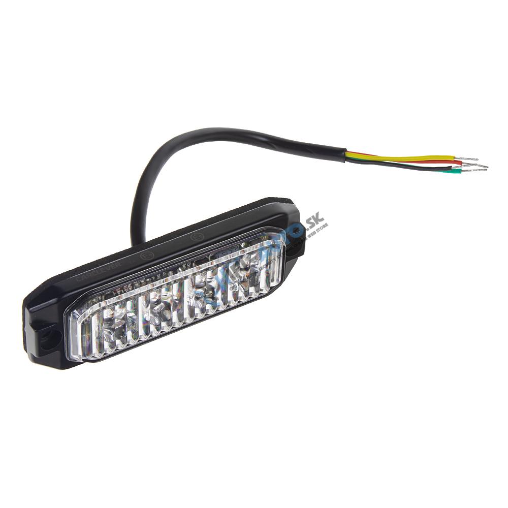 PROFI SLIM výstražné LED svetlo vonkajšie, oranžové, 12-24V, ECE R65