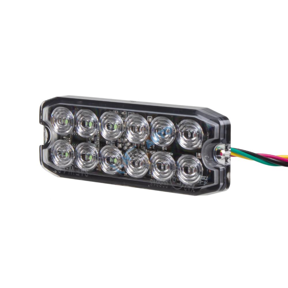 PROFI SLIM výstražné LED svetlo vonkajšie, modro-červené, 12-24V