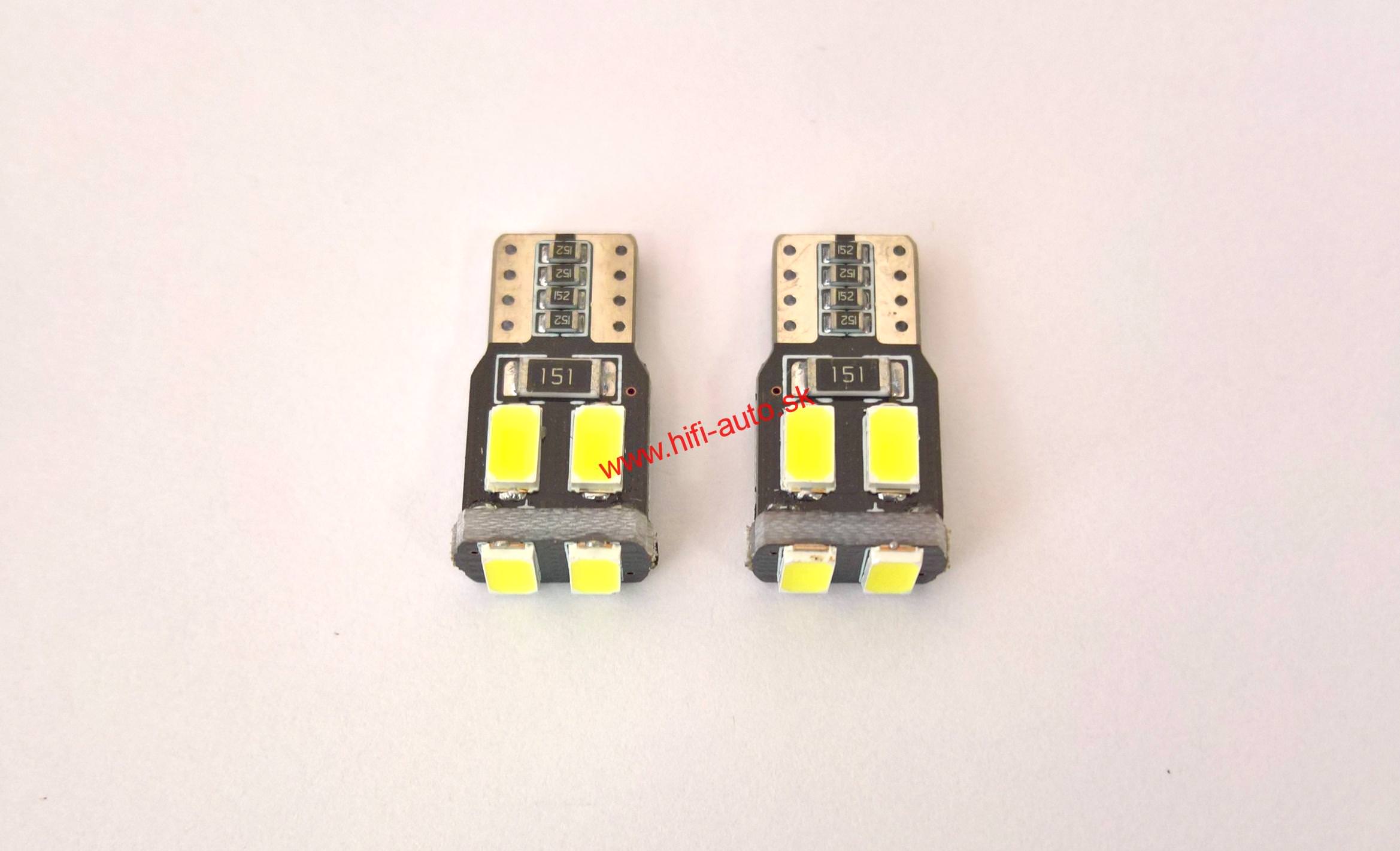 Autožiarovka T10, 6xled, biela, 5730 SMD, Canbus