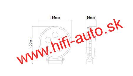 LED pracovné svetlo 15W, 9-32V