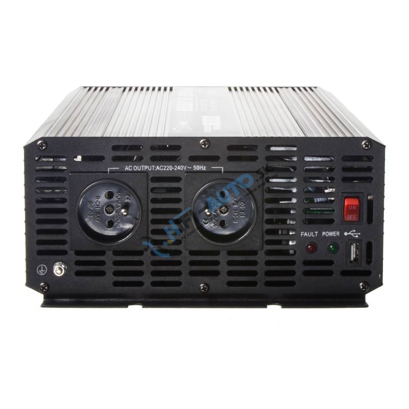 Menič napätia z 12/230V + USB, 3000 W