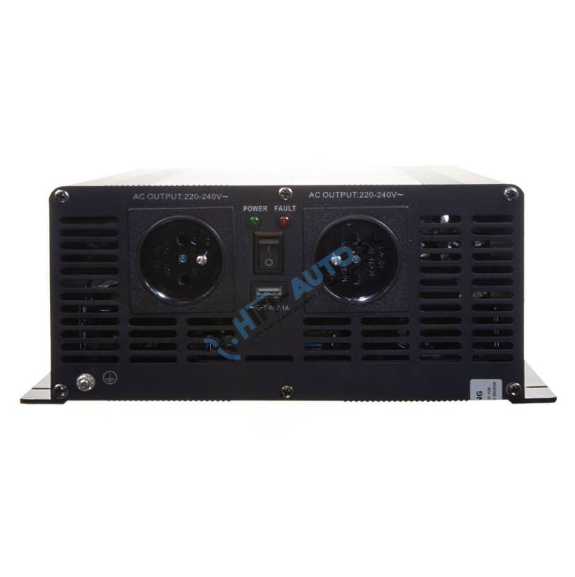 Menič napätia z 12/230V + USB, 5000W