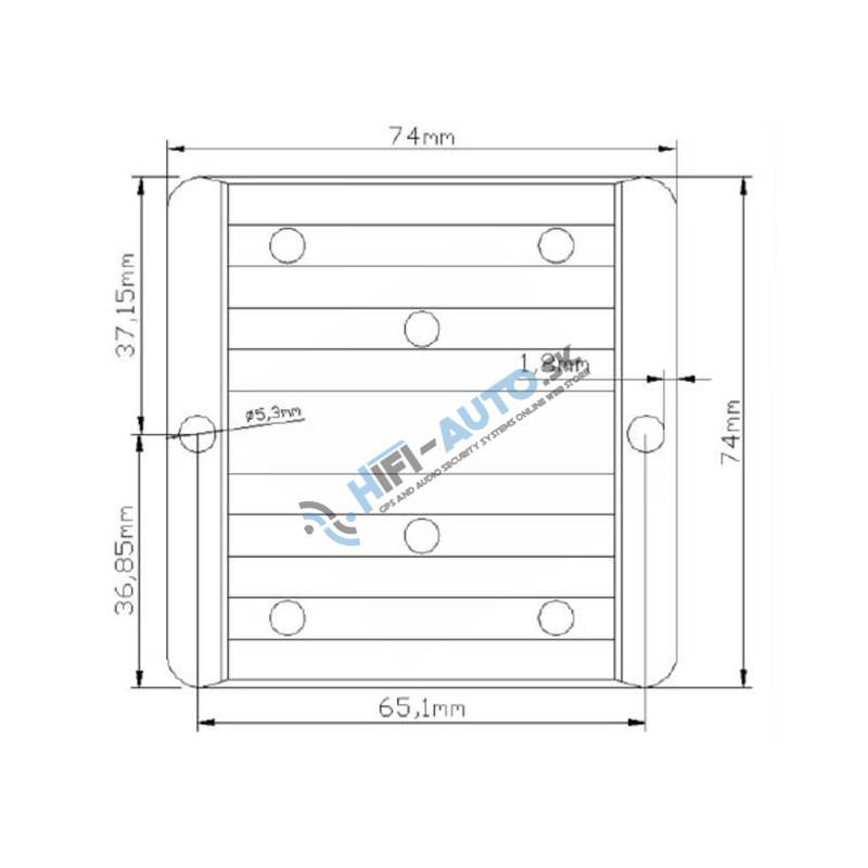 Lineárny menič napätia 24/12, 20A