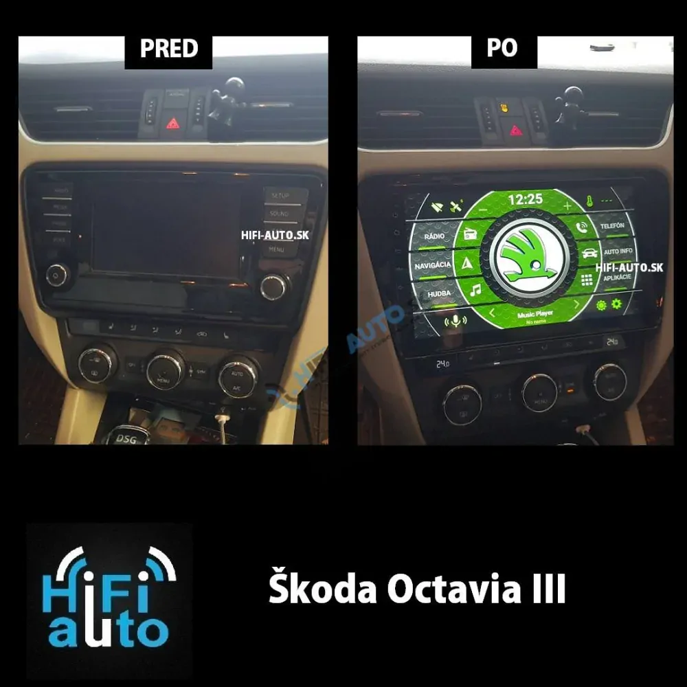ANDROID 14 Škoda Octavia III autorádio