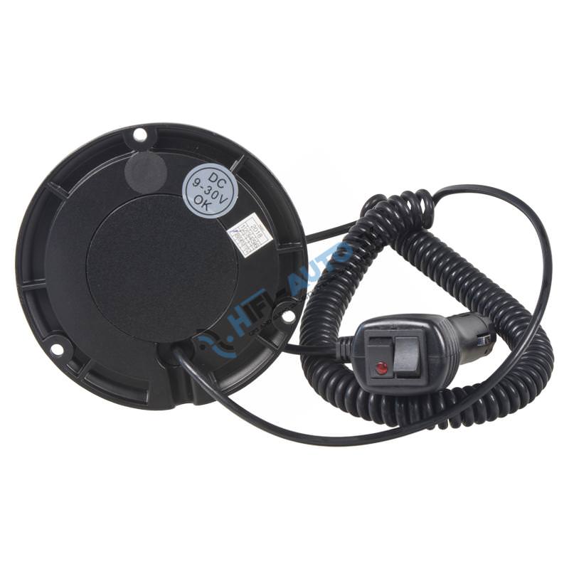 LED maják, 12-24V, 18x1W modrý, magnet, ECE R65