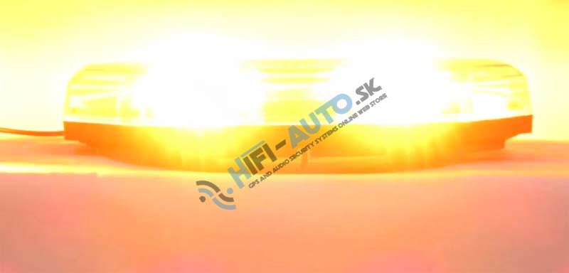 LED rampa 388 mm, oranžová, magnet, 12-24V, homologácia ECE R65