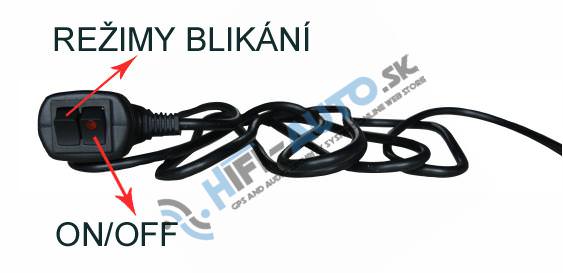 LED rampa 1400 mm, modro-červená, 12-24V, homologácia ECE R10