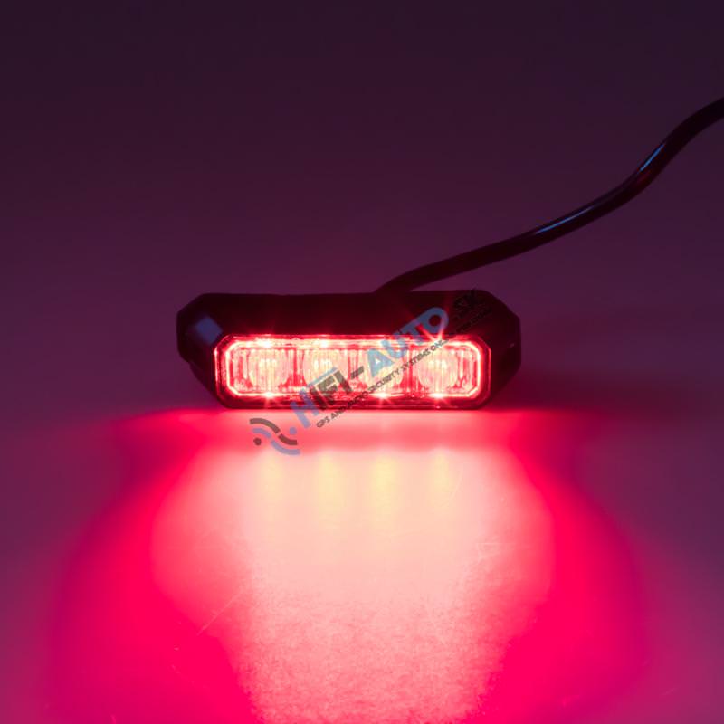 PREDATOR 4x3W LED, 12-24V, červený, ECE R10