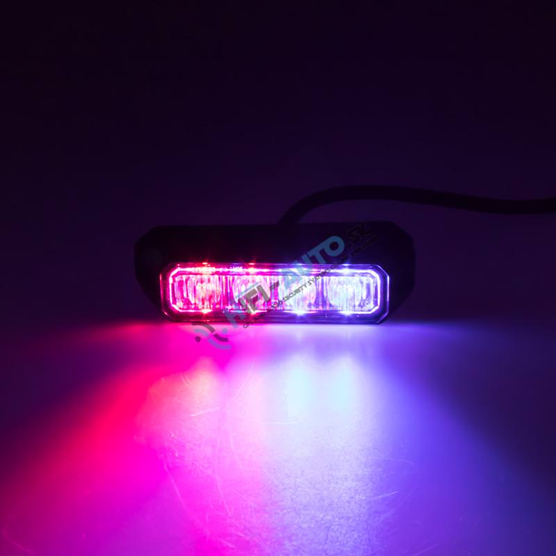 PREDATOR 4x3W LED, 12-24V, modro-červený, ECE R10