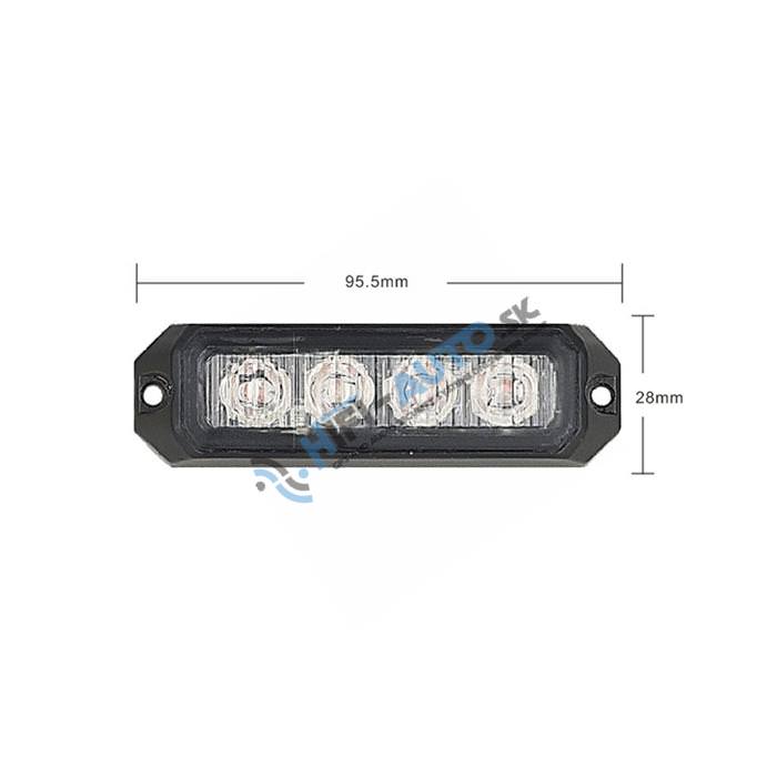 PREDATOR 4X3W LED, 12-24V, modrý, ECE R10