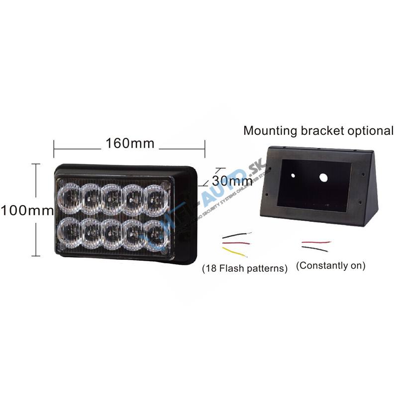 PREDATOR dual 10x1W LED, 12-24V, modrý