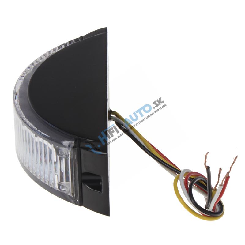 Výstražné LED svetlo vonkajšie, oranžové, 12-24V