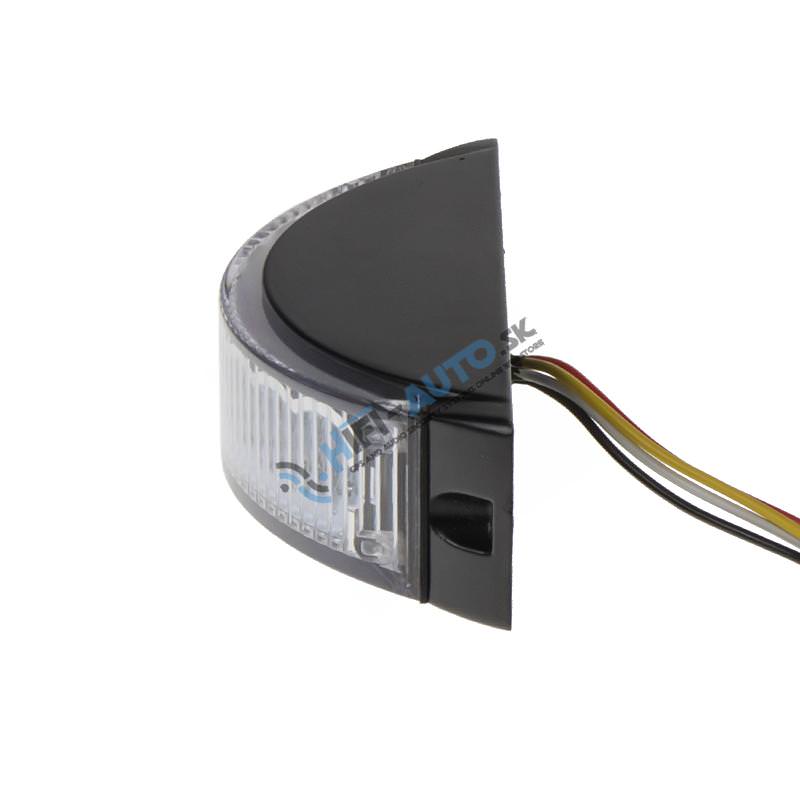 Výstražné LED svetlo vonkajšie, modré, 12-24V