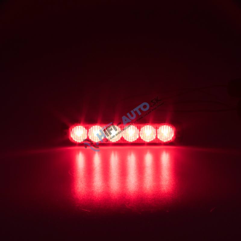 PROFI SLIM výstražné LED svetlo vonkajšie, červené, 12-24V, ECE R65