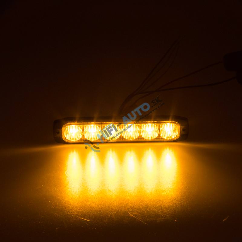 PROFI SLIM výstražné LED svetlo vonkajšie, oranžové, 12-24V, ECE R65