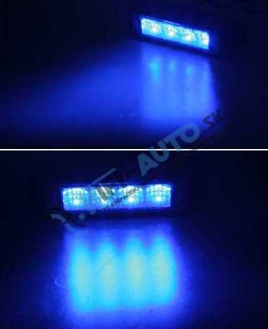PROFI výstražné LED svetlo vonkajšie, modré, 12-24V, ECE R65