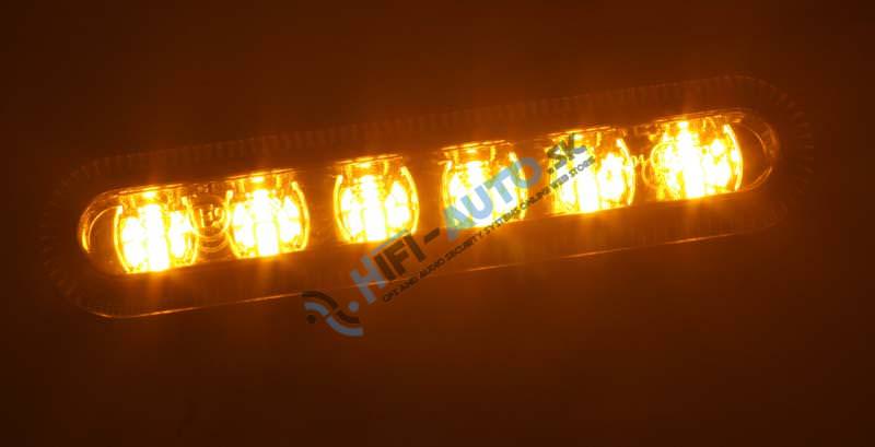 PROFI výstražné LED svetlo vonkajšie, oranžové, 12-24V, ECE R65