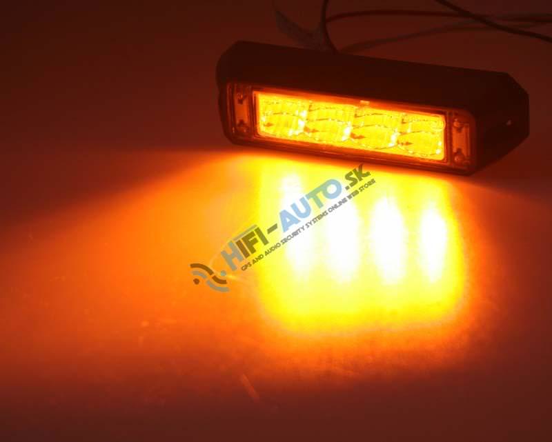 PROFI výstražné LED svetlo vonkajšie, oranžové, 12-24V, ECE R65