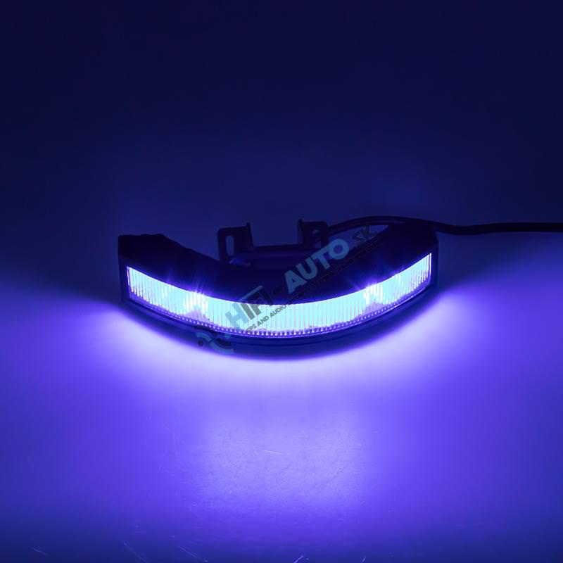 Výstražné LED svetlo vonkajšie, 12-24V, 12x3W, modré, ECE R65