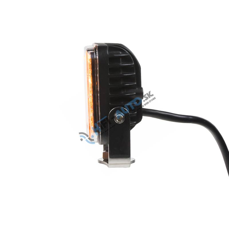 PREDATOR vonkajší, 10-30V, 12x2W SMD LED, oranžový, 74x74x38 mm, ECE R65