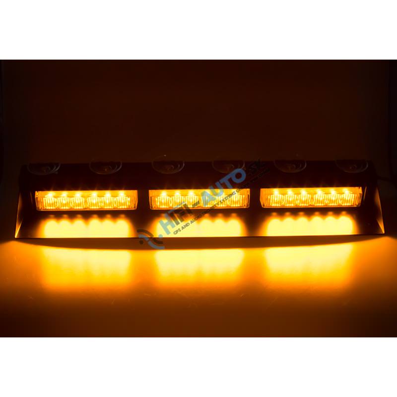 PREDATOR LED vnútorný, 18x3W, 12-24V, oranžový, 490 mm, ECE R10