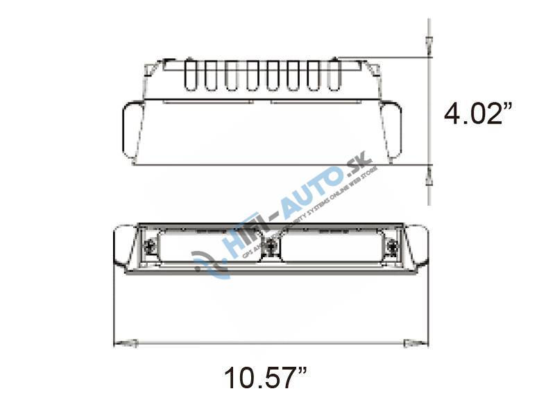PROFI výstražné LED svetlo vnútorné, 12-24V, modré, ECE R65