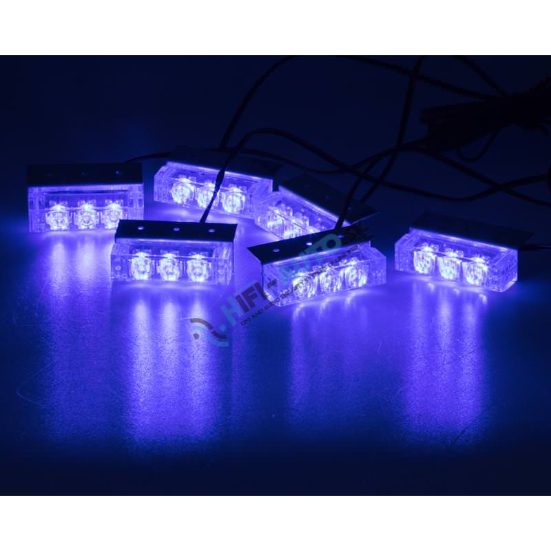 PREDATOR LED do mriežky, 12 V, modrý