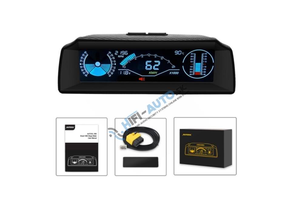 Palubný DISPLEJ 5,2" LCD, OBDII so vstavaným viacosým gyroskopom