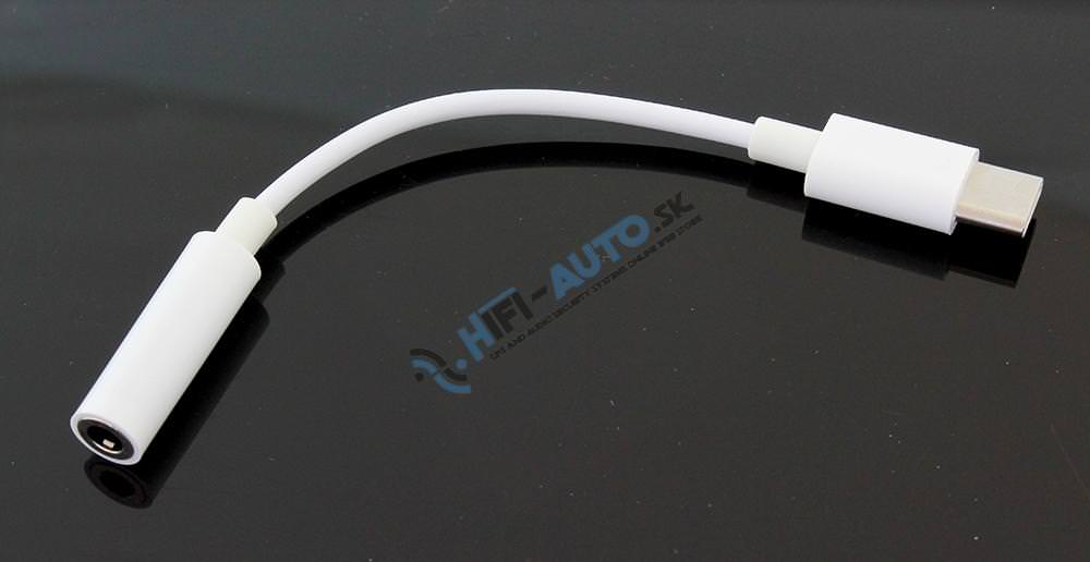 Adaptér 3,5mm jack-Type C, biely