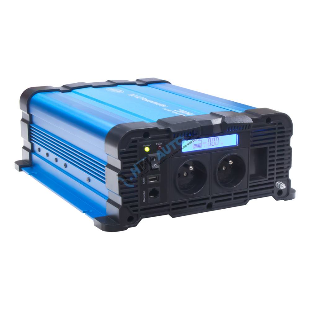Sínusový menič napätia z 12/230V, 1500W/displej