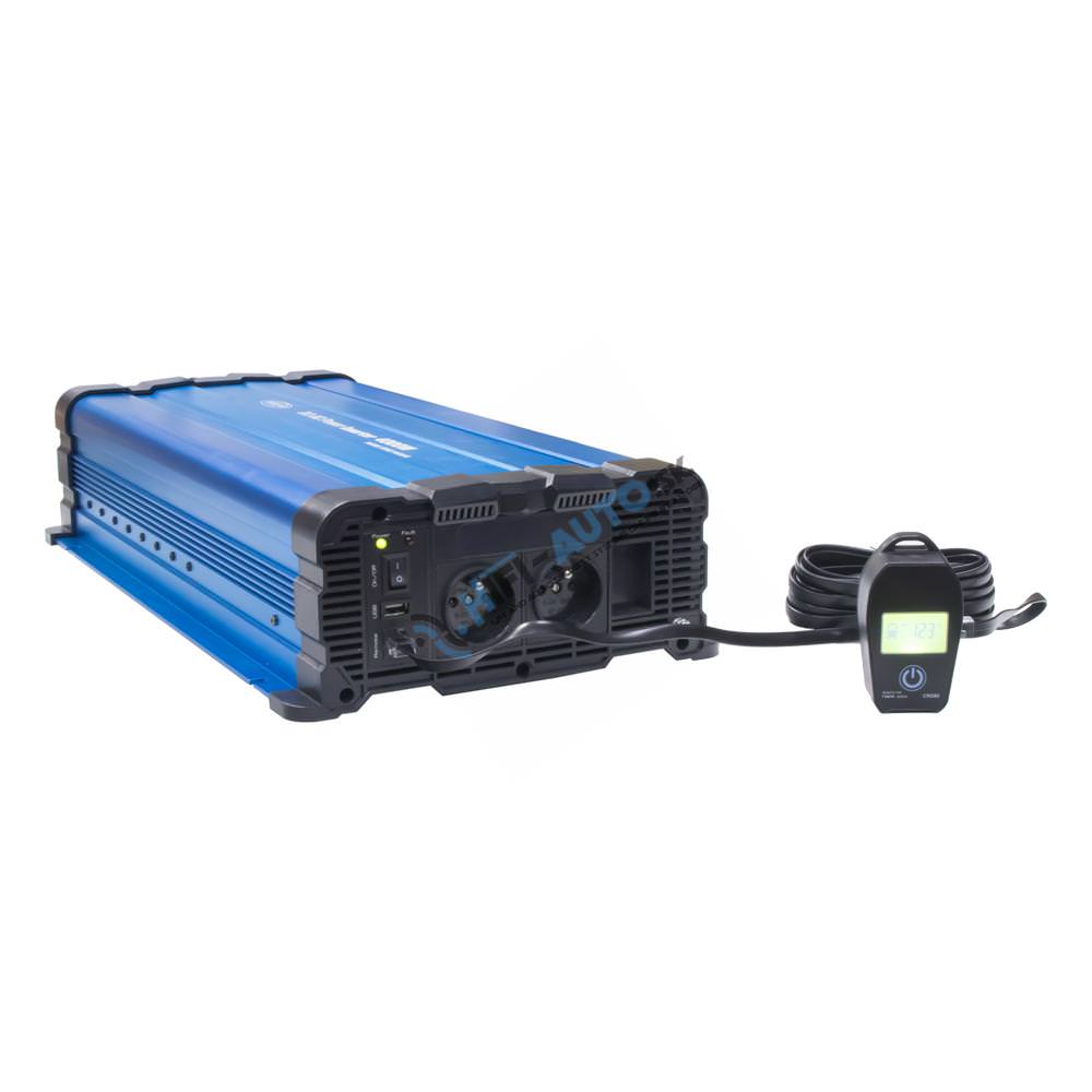 Sínusový menič napätia z 12/230V, 4000W/diaľkové ovládanie s displejom