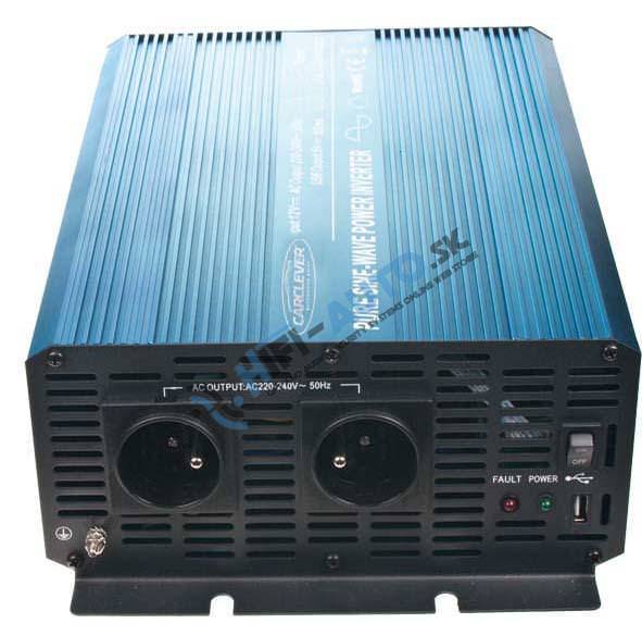 Sínusový menič napätia z 24/230V + USB, 3000W