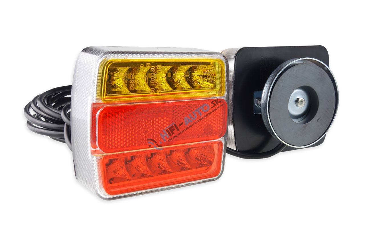 Sada zadných magnetových svietidiel pre prívesný vozík 25 LED + kábel 7,5 m