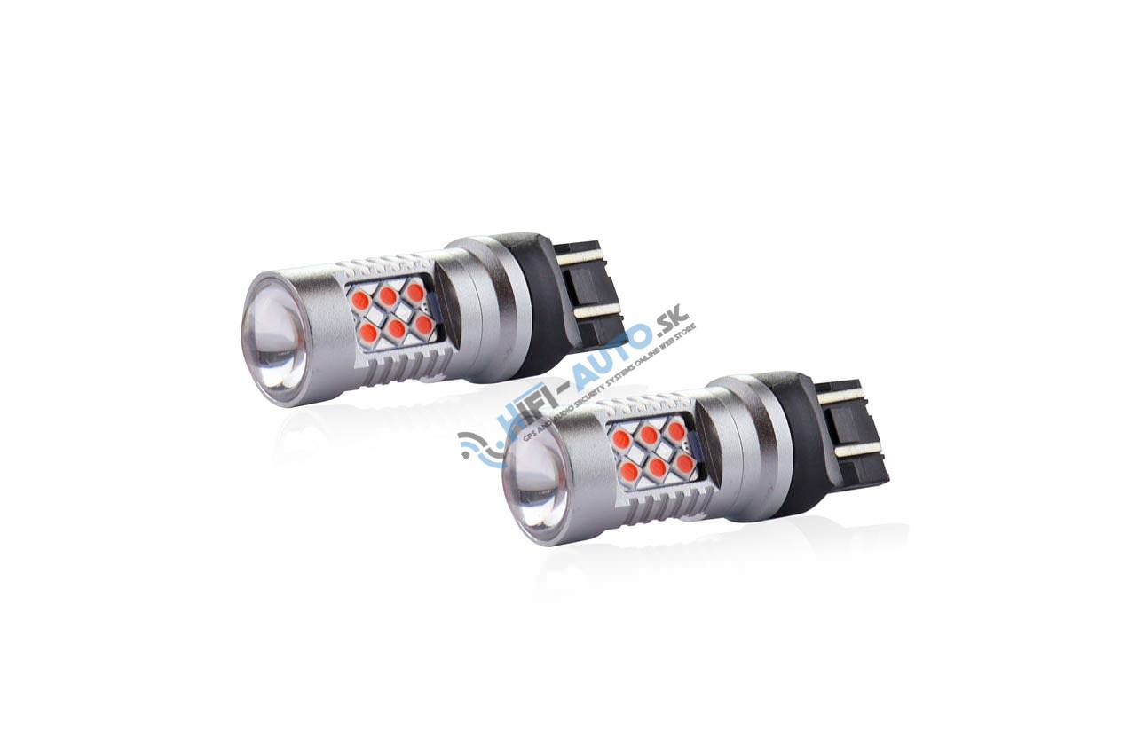 Autožiarovka T20 1157 jantárová CANBUS 24xled 12V/24V
