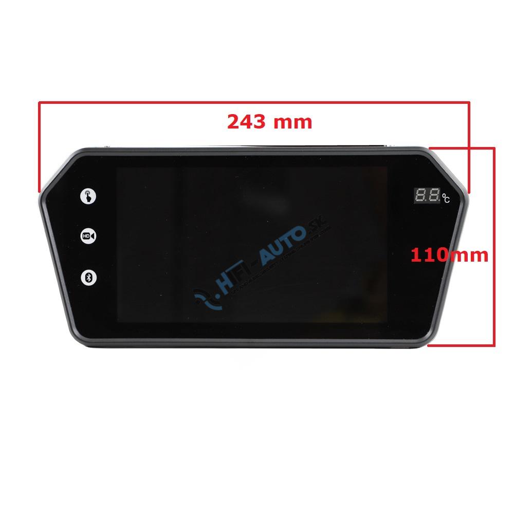 7 TFT LCD spätné zrkadlo s bluetooth, USB, SD NEW