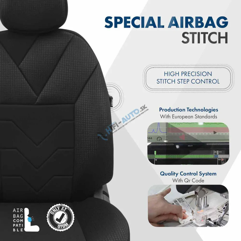 Sada autopoťahov OTOM TEMPO 1501 BLACK NZ