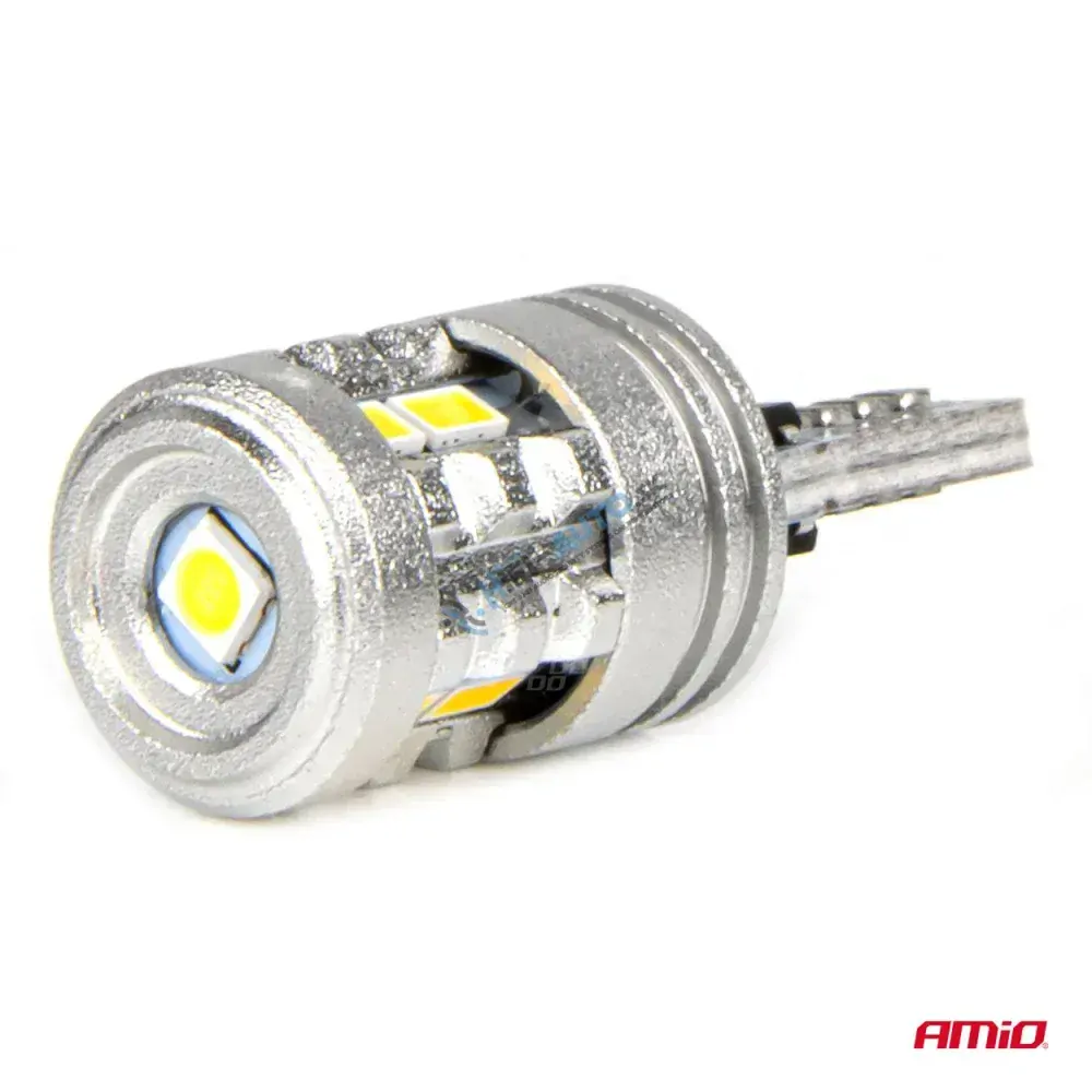 LED žiarovka STANDARD T10 W5W 6x3020 + 1x3030 SMD White 12V/24V