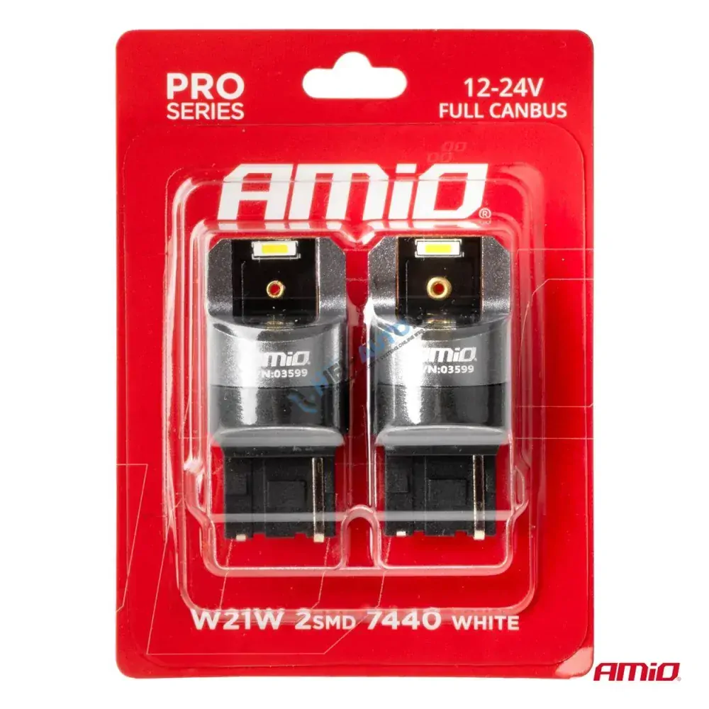 LED CANBUS PRO series 7440 W21W 2x1860SMD White 12/24V