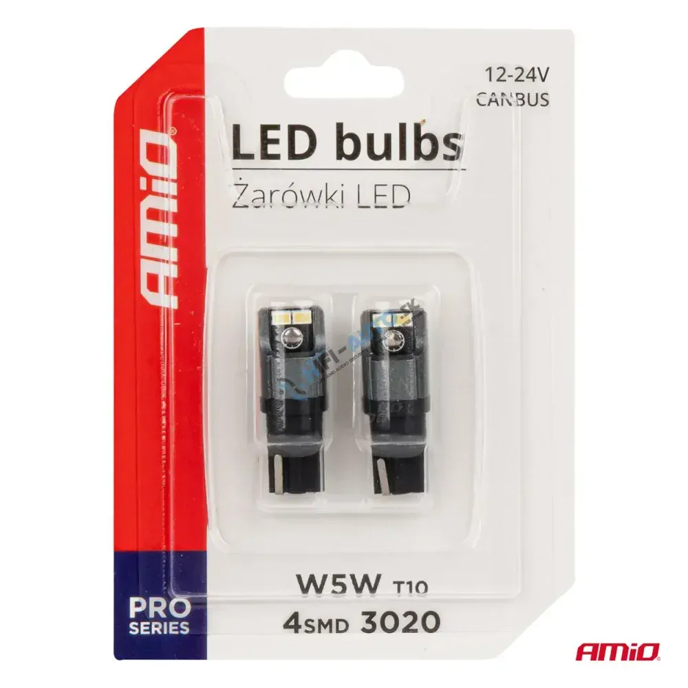 LED žiarovka CANBUS 3020 4SMD T10 W5W W10W 12V/24V